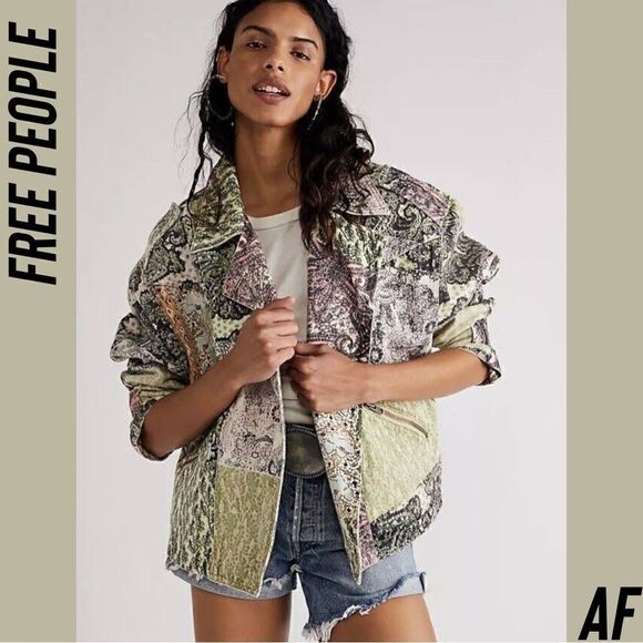 FREE PEOPLE NADIA MOTO JACKET SMALL - Picture 1 of 10